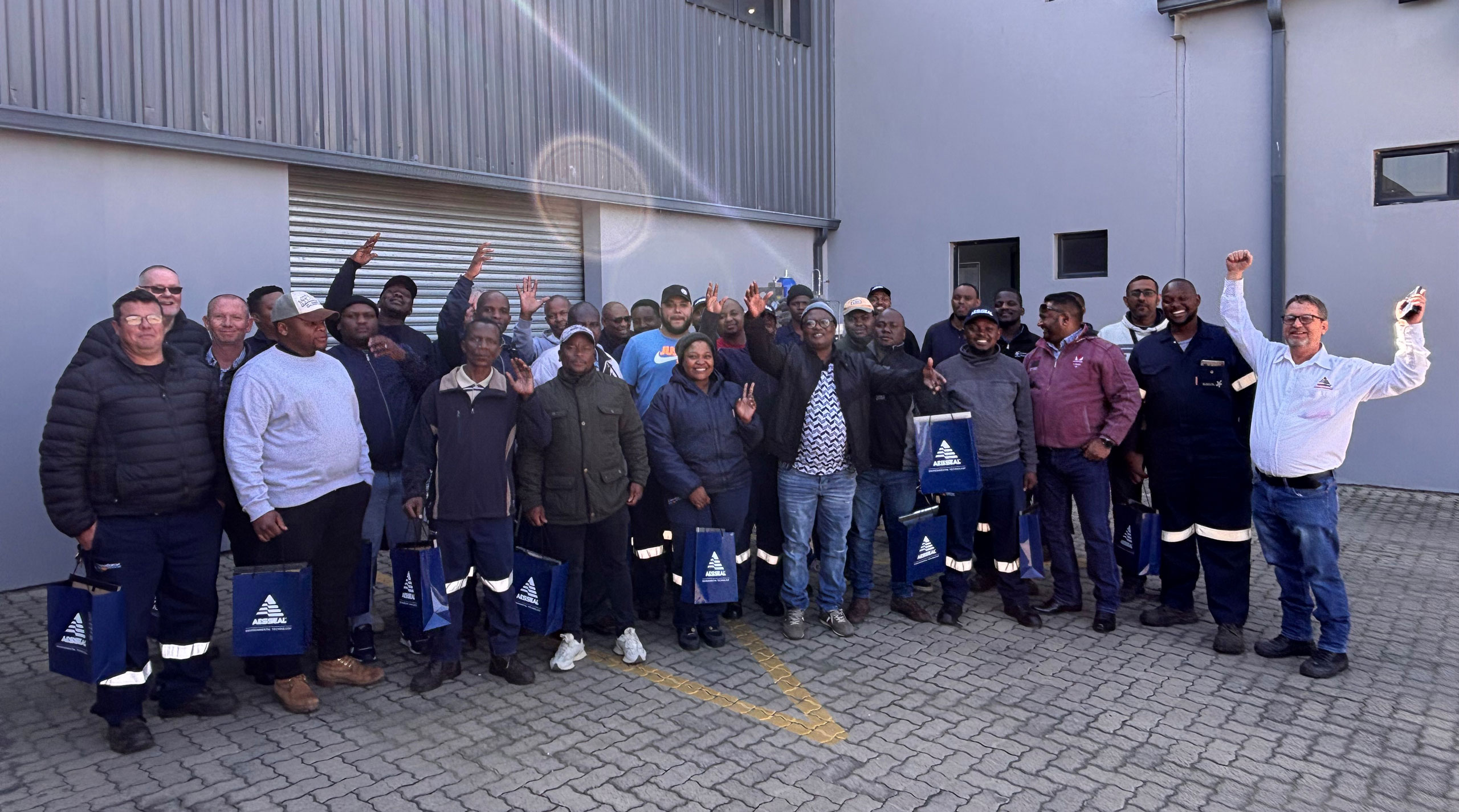Photo of clients and trainer of the course